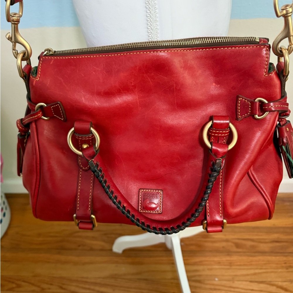 Dooney & Bourke Red Florentine Leather Satchel